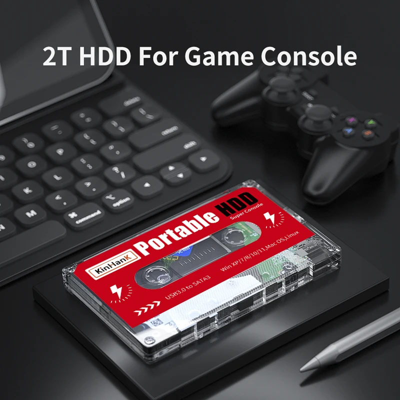 KINHANK Super Console 500G Gaming HDD 100000 Video Games 70 Emulators For DC/MAME/SS/NAOMI/PS2/PS1 Plug and Play Batocera OS