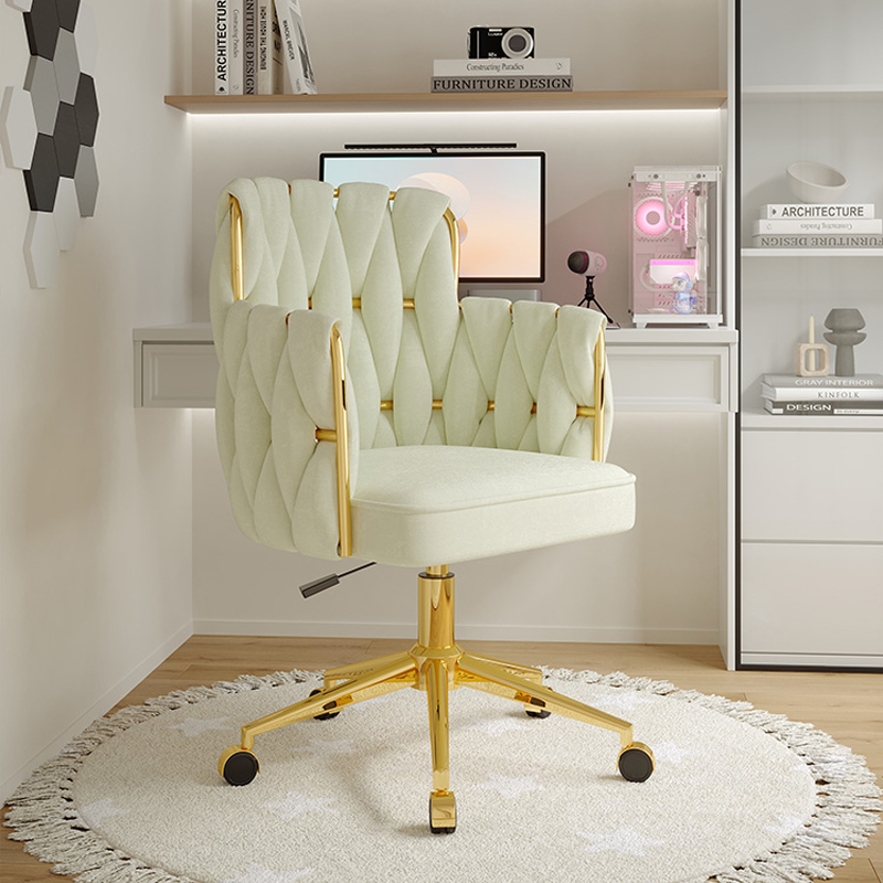 Silla de escritorio de terciopelo de lujo ligera, sillas cómodas para salón de uñas, tocador con respaldo moderno, sillón, muebles para sala de estar