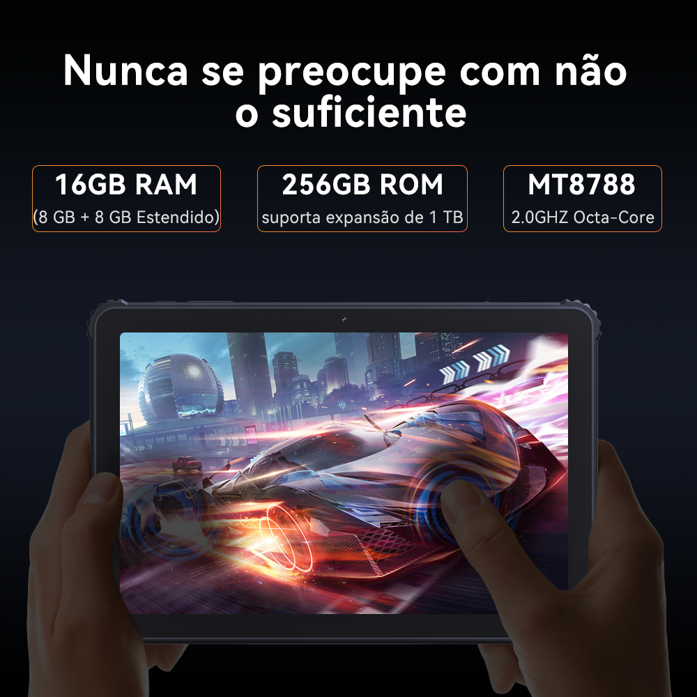 Cubot TAB KINGKONG, Tablet robusto Android 13, IP68 à prova d'água, 16 GB + 256 GB, Adicionar ao carrinho e coleção, chegando