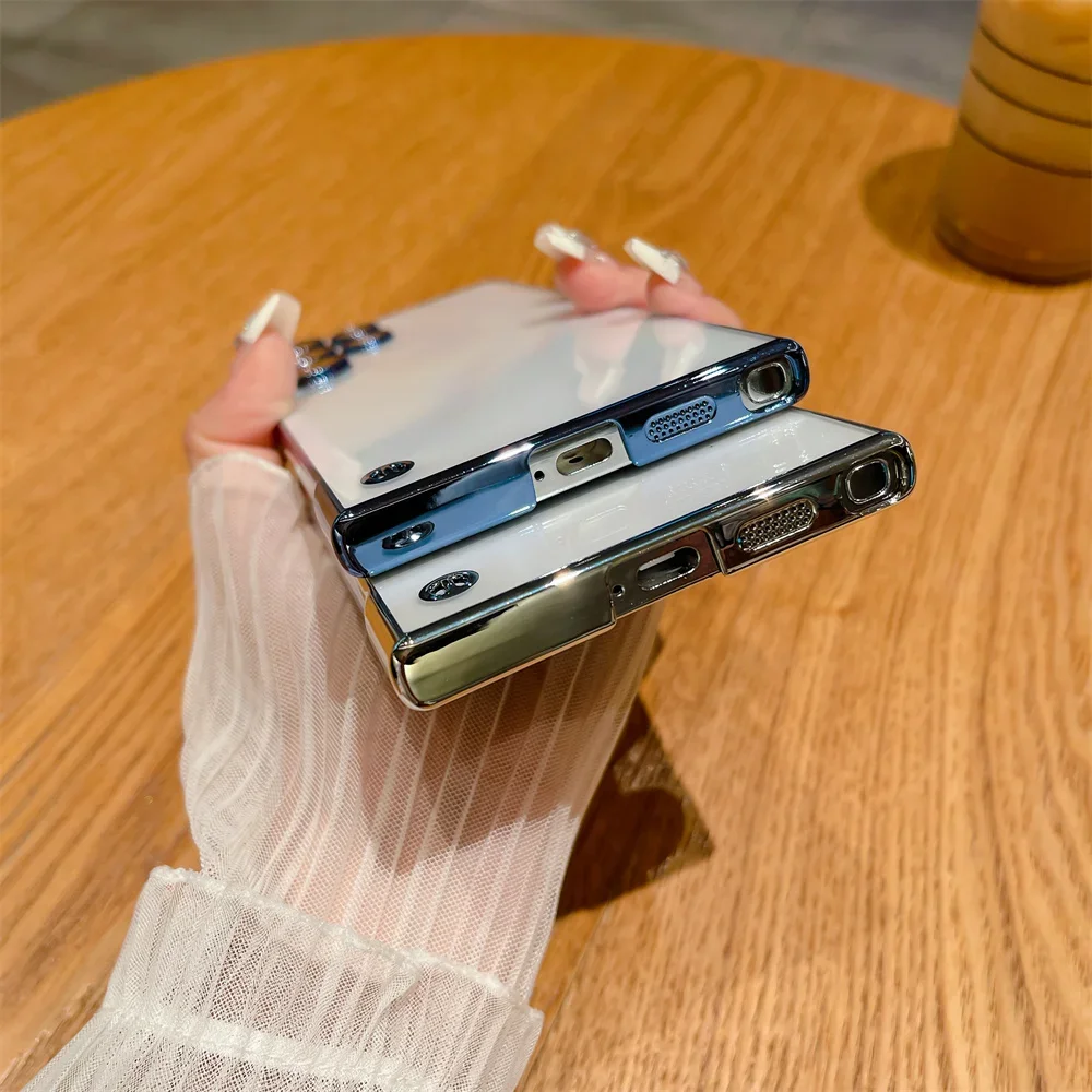 Casing Ponsel Tanpa Bingkai Lapis Transparan Ultra Tipis Mewah untuk Samsung Galaxy S25 S24 S23 S22 Ultra Plus Sampul Tahan Benturan Sederhana