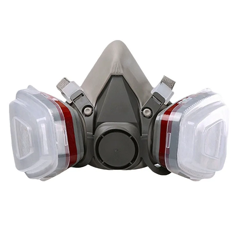 7 in 1 Original 6200 Respirator Reusable Half Face Cover Gas Mask with Cotton Filter Goggles for Painting Spray Polishing Work