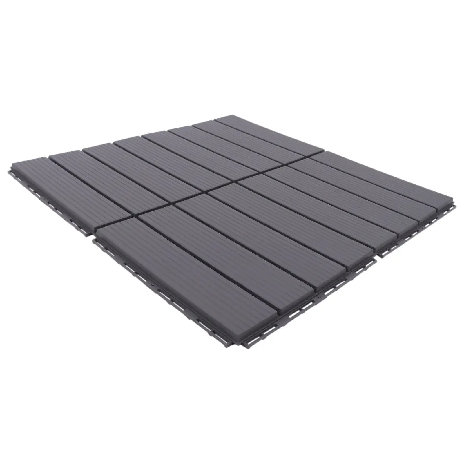 Confezione da 22 piastrelle per pavimenti in legno duro per patio, piastrelle per pavimenti ad incastro per esterni in PP, piastrelle per patio ad incastro per terrazze, balconi