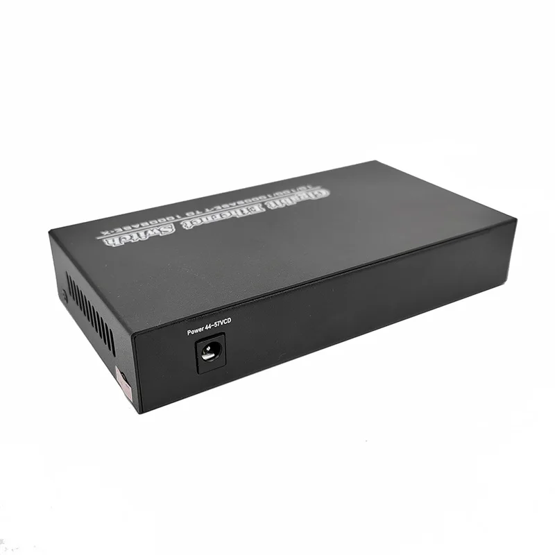 Switch POE Convertitore multimediale switch Gigabit Ethernet Porta UPlink in fibra ottica 10/100/1000M 65W 52V1.25A