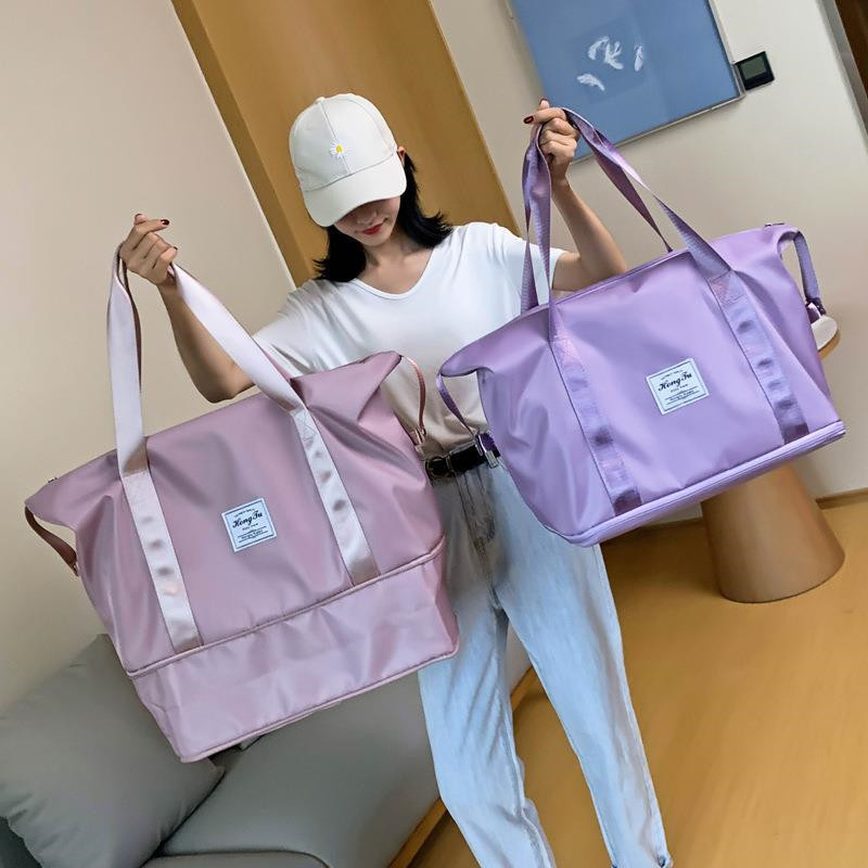 Reisetasche Frauen Umhängetasche Qualität lässig Handtasche Doppel reiß verschluss Expansions tasche große Frauen tasche Mode Gepäck tasche Großhandel