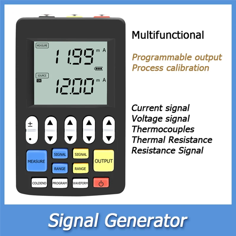 Multifunction Signal Generator 4-20Ma Current Voltage RTD Thermocouple Signal Source Handheld Process Calibrator-A32R