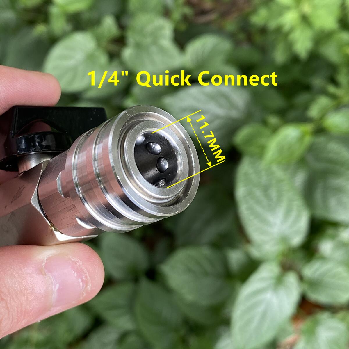 Adaptador M22 de 14/15MM con válvula de bola con enganche rápido de 1/4" para interruptor de encendido/apagado de manguera de lavado de alta presión