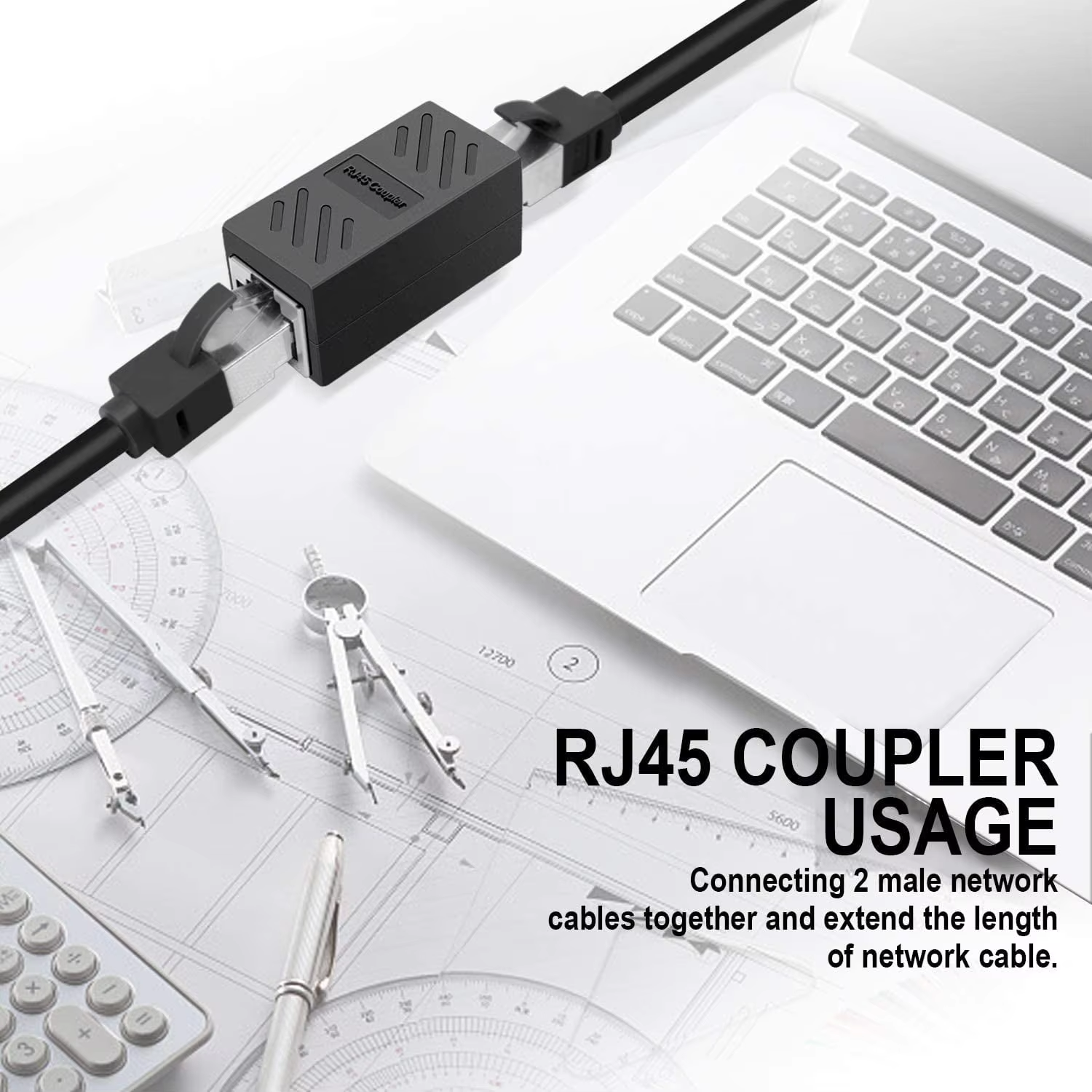 이더넷 케이블 연장기, RJ45 cat 5 cat 6 cat6a 커플러, 연장 커넥터 - 이더넷 커플러 암-암