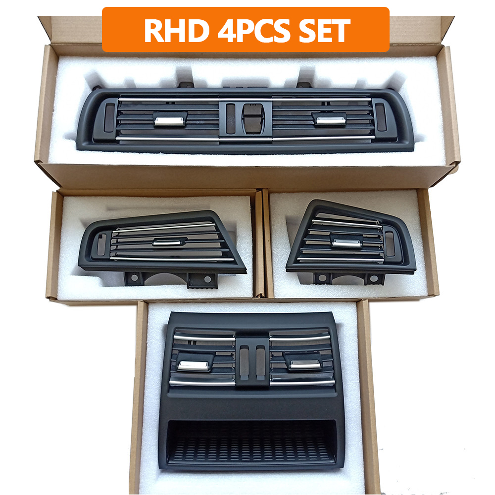 LHD RHD Trước Trái Phải Phía Sau AC Hòa Ngẫu Nhiên Lỗ Thông Khí Dạng Lưới Tản Nhiệt Dành Cho Xe BMW Series 5 F10 F11 F18 520i 523i 525i 528i 535i