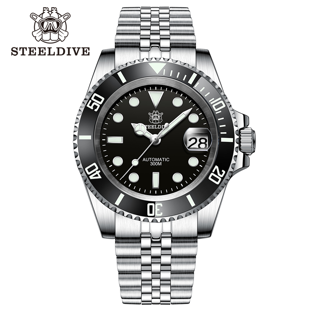 SD1953 Steeldive ยี่ห้อ 2022 ผู้ชายนาฬิกาข้อมือ 41 มม.สแตนเลสผู้ชายนาฬิกา NH35 Sapphire Glass นาฬิกาผู้ชาย reloj