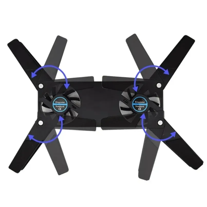 2 Fan Laptop Cooling Pad USB-aangedreven Cooling Dock Luchtkoeling Laptop Koeler Beugel voor Notepad Universele 7 15 "1 Notebook Stand
