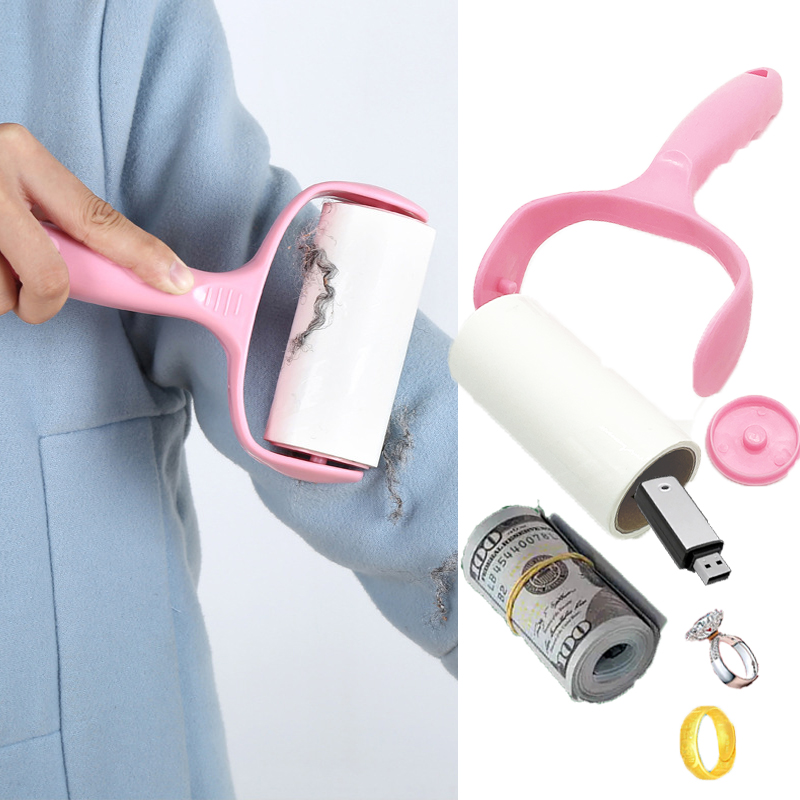 1個プライベート貯金箱引き裂き可能ロール紙付箋ローラーダストワイパー安全スタッシュ収納視力秘密交換可能なクリーニングブラシ