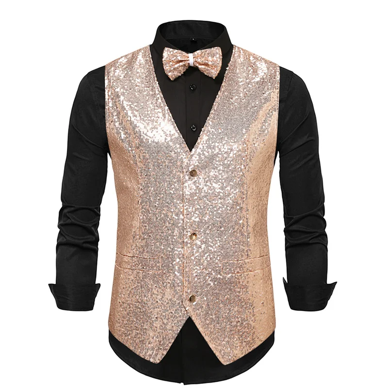 2024 ใหม่ผู้ชายงานแต่งงาน Ball Party Sequins ชุดเสื้อแฟชั่นนักร้องการแสดงบนเวทีหรูหราชุด Tops