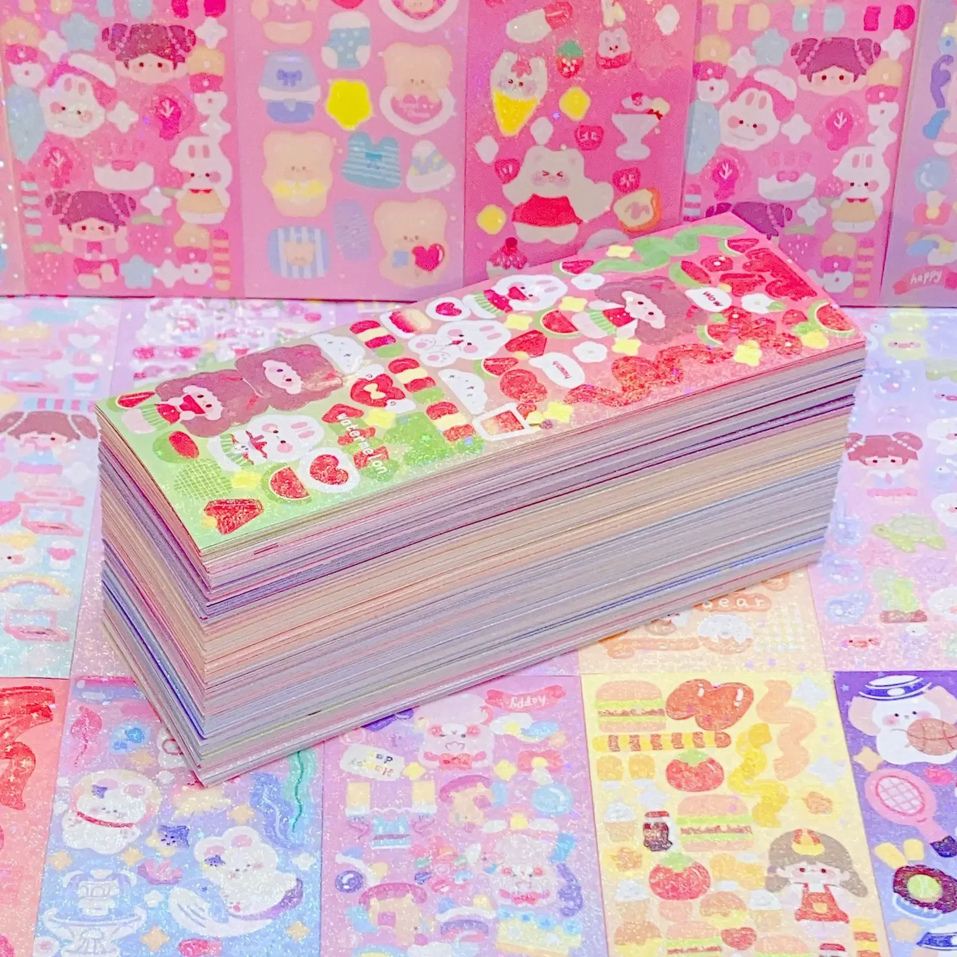かわいいハンドブックステッカー漫画コラージュレーザー学生 DIY 装飾スクラップブッキングジャーナル文具バックスクール用品