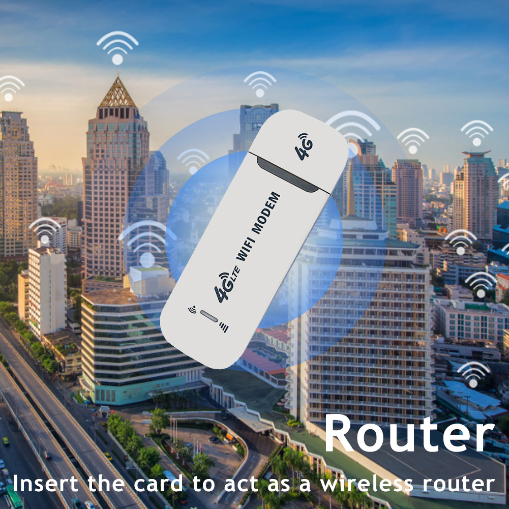 ​ ​ Draagbare 4G LTE Draadloze WiFi Router 150Mbps USB Modem Dongle Mobiele Breedband Hotspot met Sim-kaartsleuf voor thuiskantoor