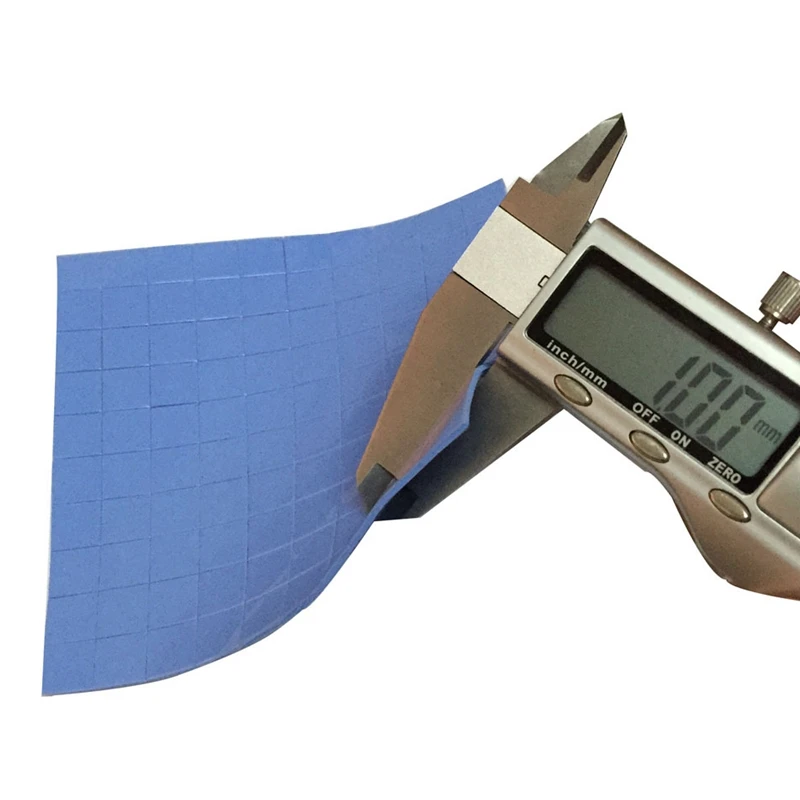 100 шт. синий 10 мм * 10 мм * 1 мм графический процессор радиатор охлаждающий проводящий силиконовый коврик термопрокладка