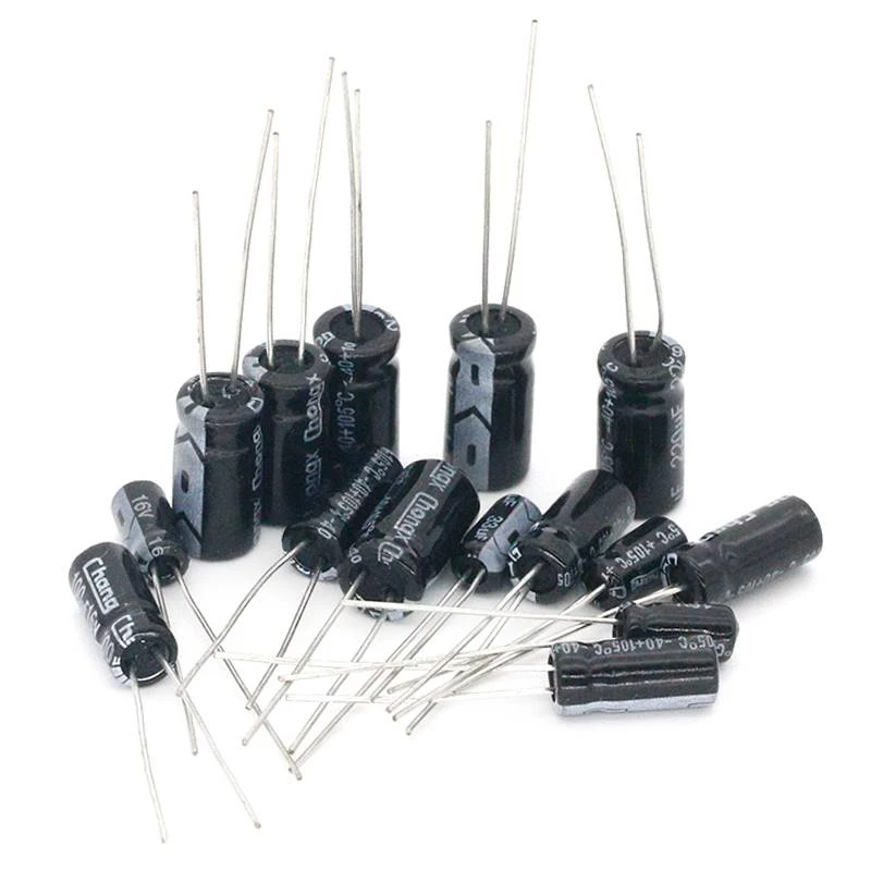1 juego de 120 Uds 12 valores 0,22 UF-470 UF kit surtido de condensadores electrolíticos de aluminio paquete