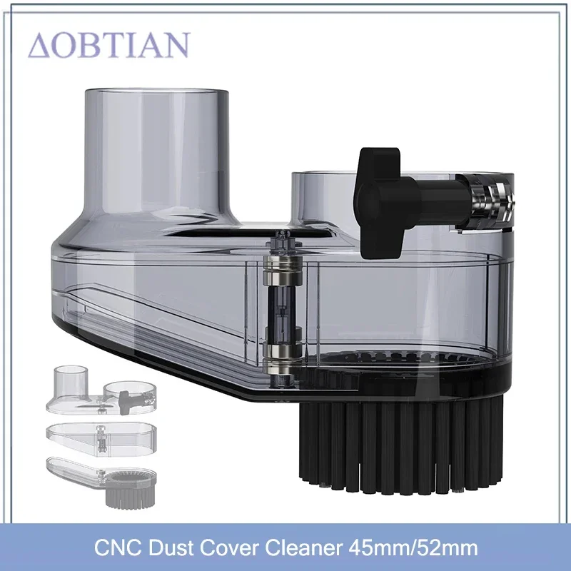 CNC Dust Shoe Spindle Brush 45/52mm Upgraded Dust Shoe for CNC Engraving Machine 3018 3020 Series Milling Machine
