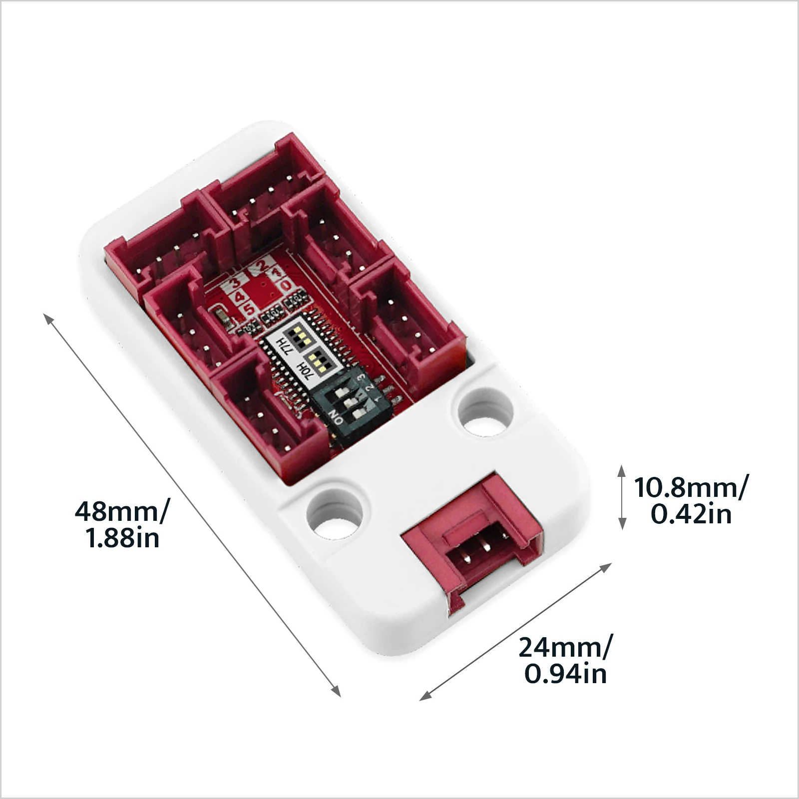 Официальный концентратор M5Stack I2C, блок расширения от 1 до 6, V2.1 с DIP-переключателем (PCA9548A)