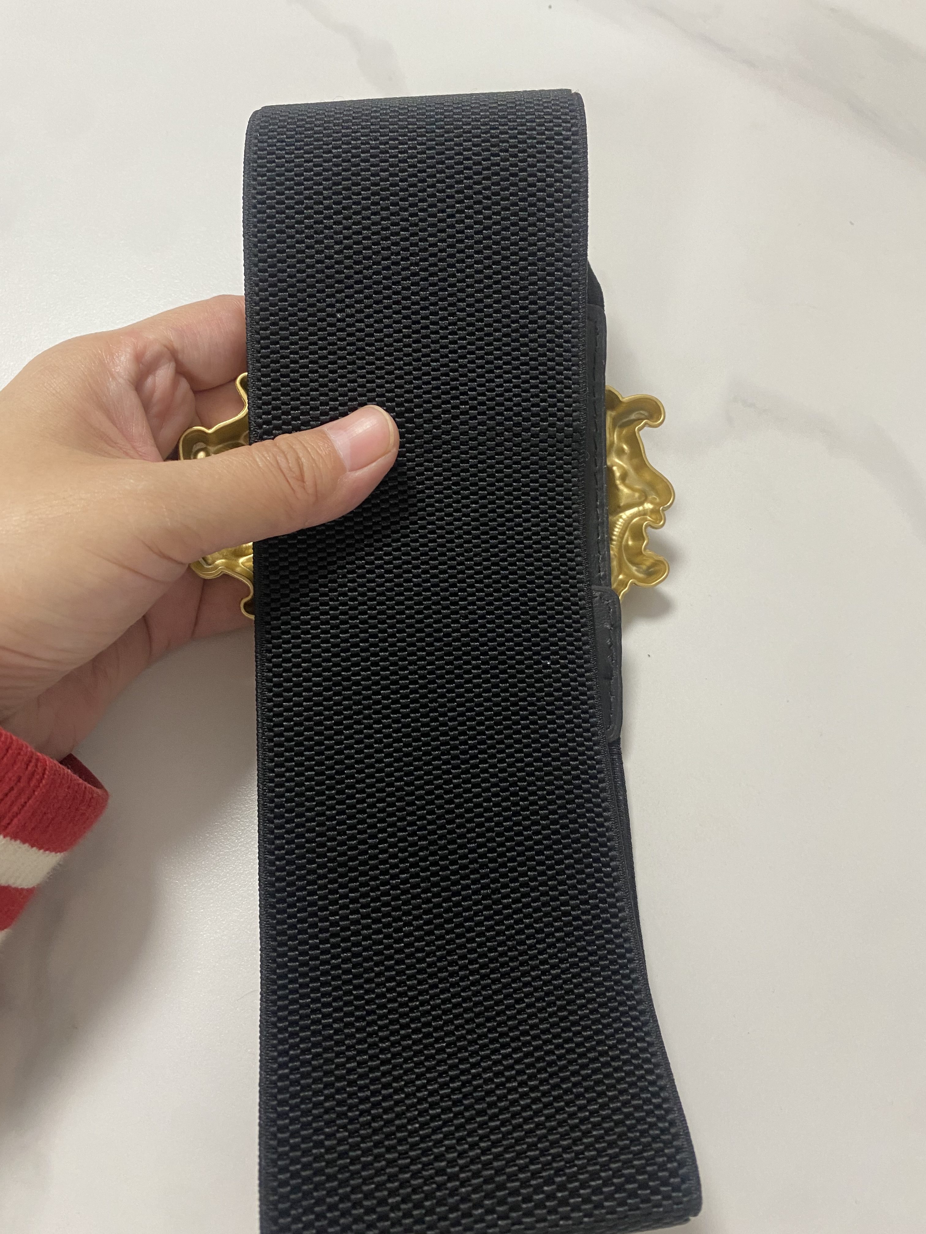 여성용 빈티지 골드 버클 탄성 커머번들, 여성용 원피스 코르셋, 허리띠 벨트 장식, 와이드 벨트, R2601 런웨이 패션