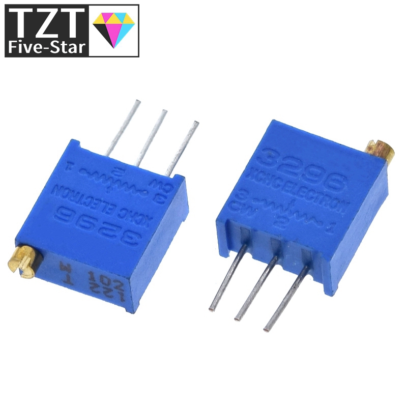 10pcs 3296W 3296 50 100 200 500 ohm 1K 2K 5K 10K 20K 50K 100K 200K 500K 1M ohm 103 100R 200R 500R Trimpot Trimmer Potentiometer