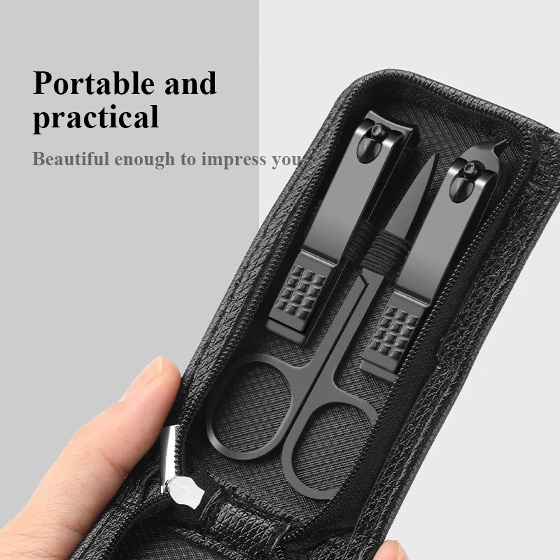 Scheren-Set, Ohrstöpsel-Nagelknipser-Werkzeug, Nagelknipser für den Haushalt, Pediküre-Messer aus Edelstahl, Grün, 6-teiliges Set