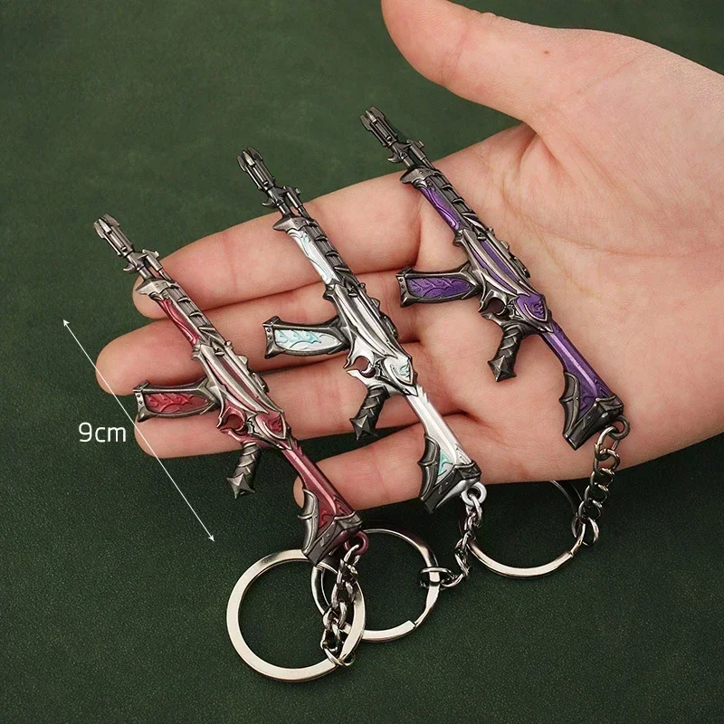 9 ซม.Valorant พวงกุญแจอาวุธ Reaver VFX Vandal Karambit มีดโลหะเกมสดใสสไตล์สมจริงของเล่นอะนิเมะตัวเลขเครื่องประดับ