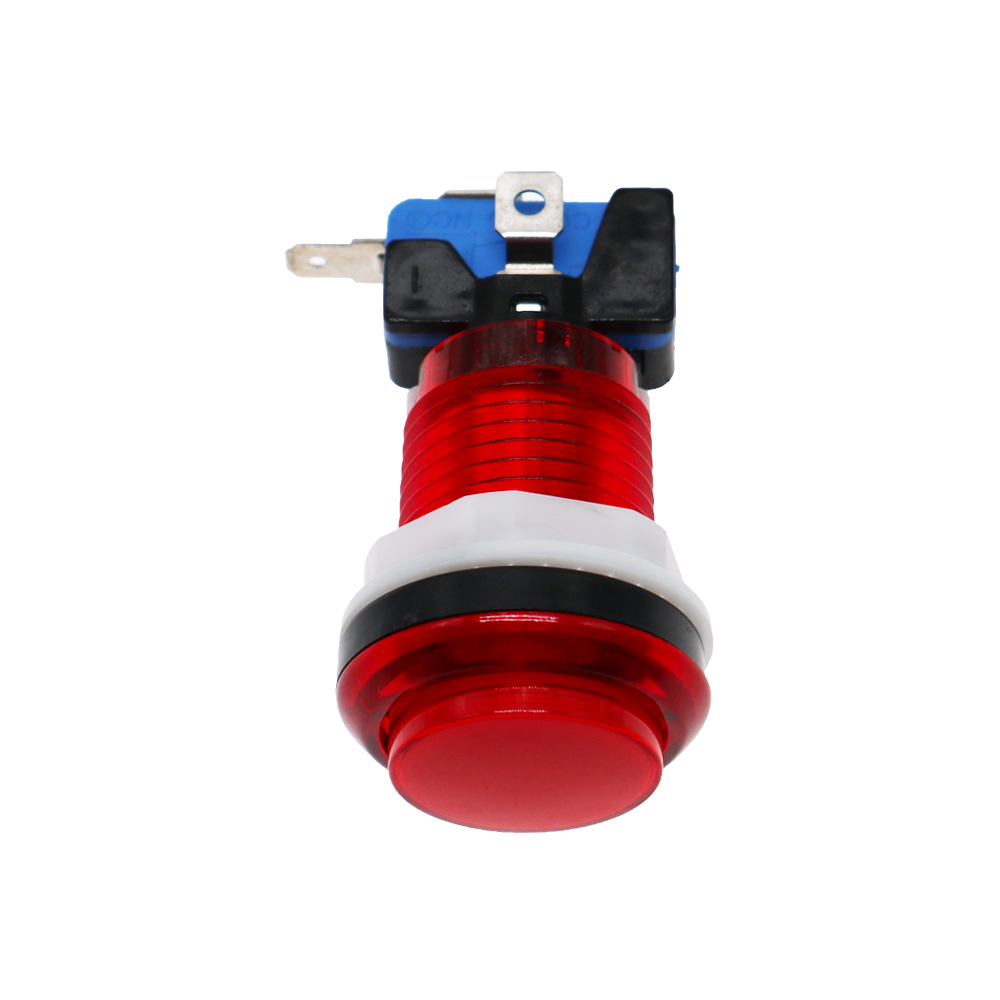 30mm Arcade Round 12V LED Button colorful Push button with 1P, 2P, Coin, Start, pause, exit, select, sticker button