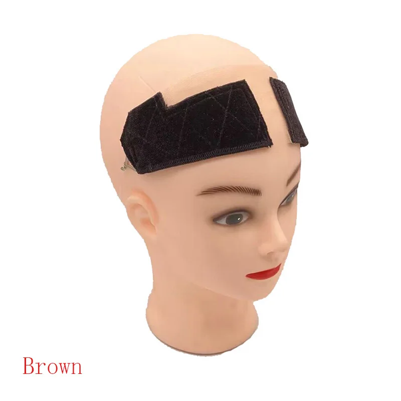 Peruca aperto bandana veludo bandana cachecol cabeça faixa de cabelo com linha de pesca invisível e ajustável bandana para peruca acessórios