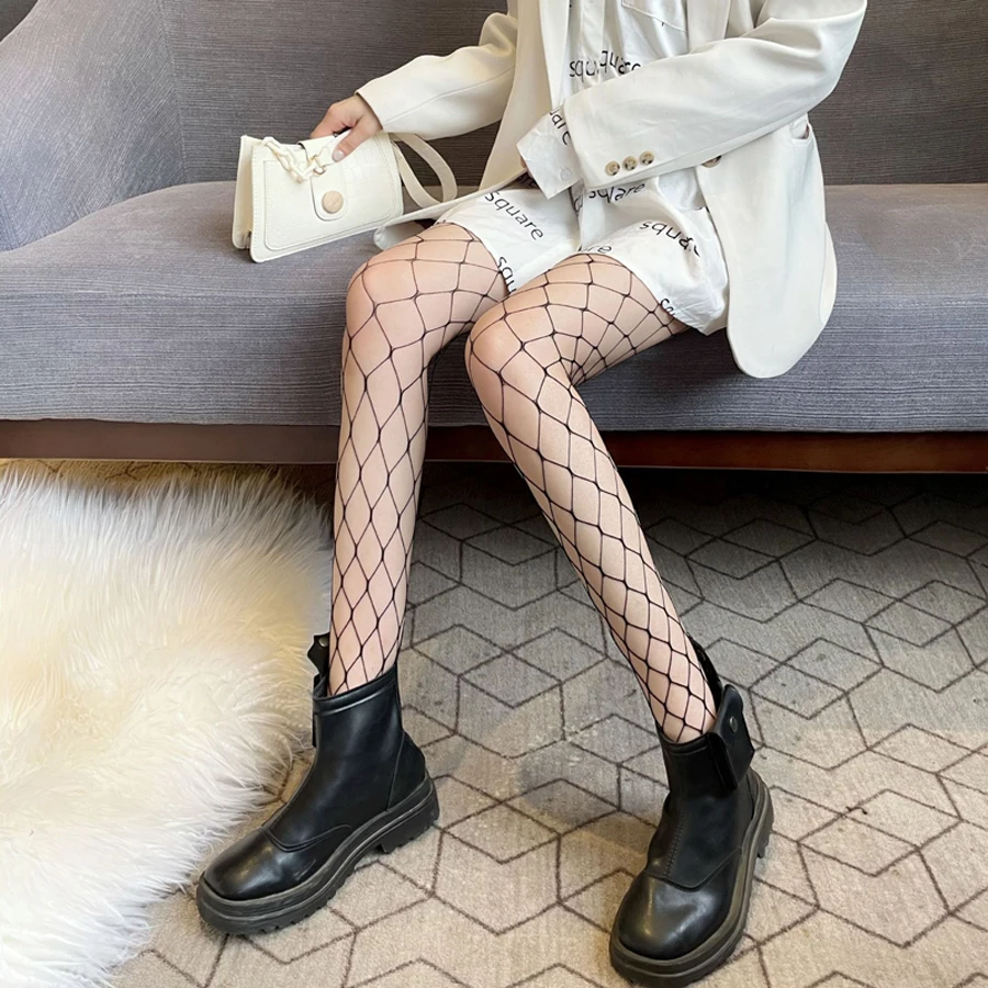 Ausverkauf_1 Paar schwarze Netzstrumpfhose für Damen, Frühling/Sommer, sexy lange Strümpfe im europäischen und amerikanischen Stil_Kontinuierliches Update