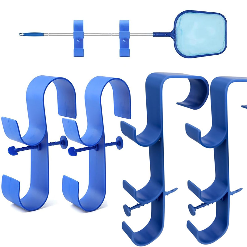 Скиммер для листьев у бассейна, держатель для сетки, вешалка для столба для бассейна, крючки, телескопические стойки, скиммеры, грабли для листьев, аксессуары для плавания