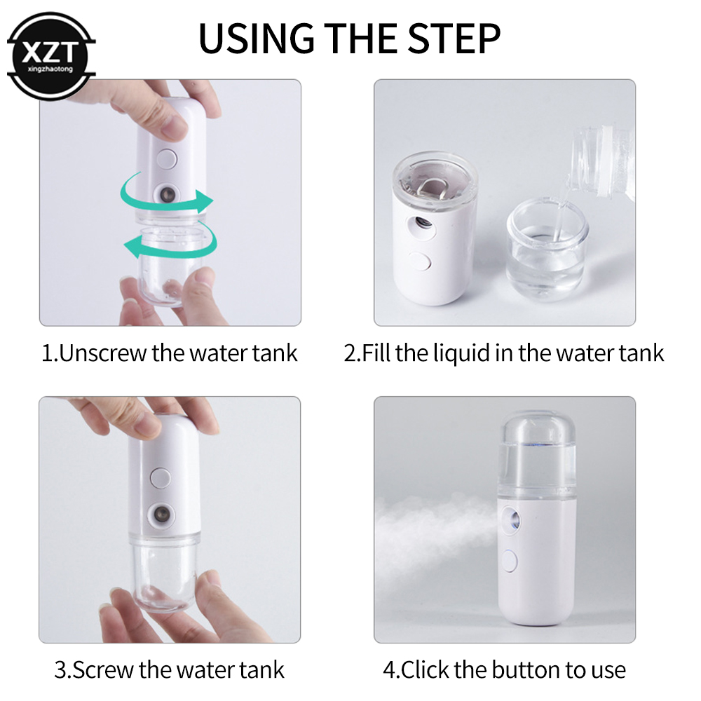 แบบพกพา Air Humidifier 30ml USB Atomizer เครื่องฟอกอากาศน้ํามันหอมระเหย Essential Oil Diffuser Hydrator