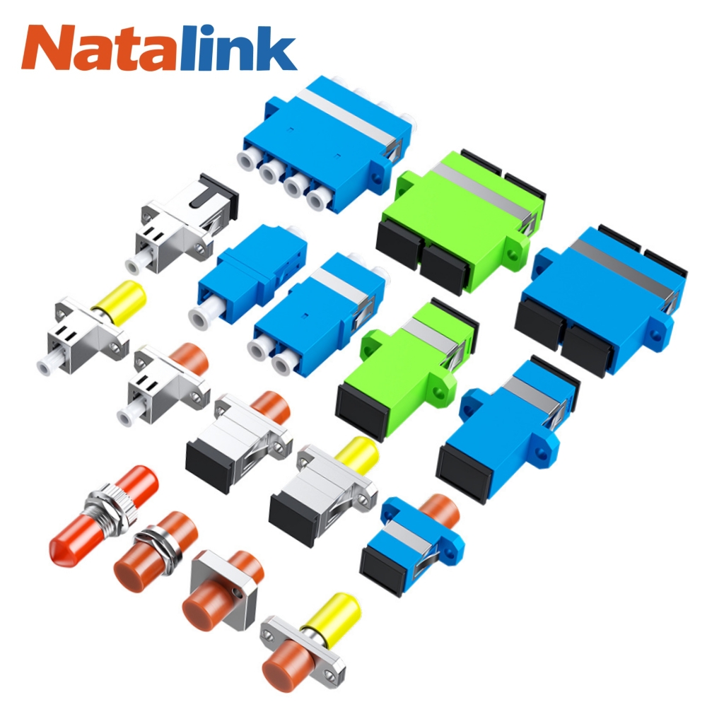 Natalink 5 Stück Glasfaserkupplungen für SC ST LC Simplex Duplex-Kabel für Multi-Mode-Single-Mode-Patchkabel Optischer Adapter
