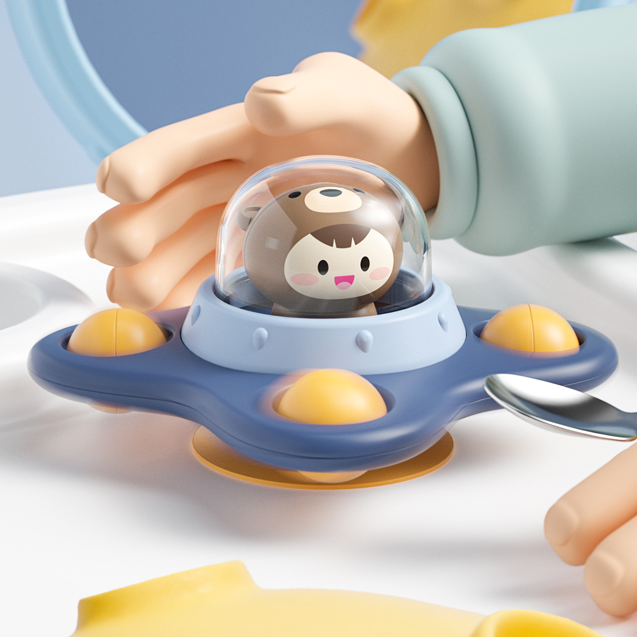 幼児用吸盤スピナーおもちゃ,子供用感覚玩具,男の子と女の子へのギフト,6-12-18ヶ月,1-3歳