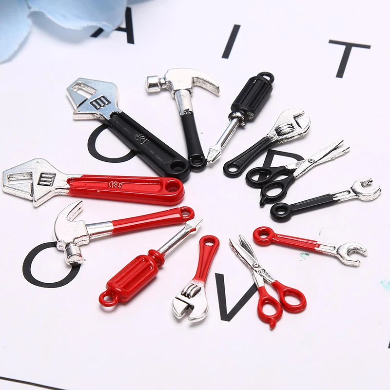 Bộ 6 Búp Bê Lắp Ghép Thu Nhỏ Bộ Dụng Cụ Sửa Chữa Phụ Kiện Thu Nhỏ Búa Cờ Lê Nhà Búp Bê Đồ Nội Thất Trang Trí