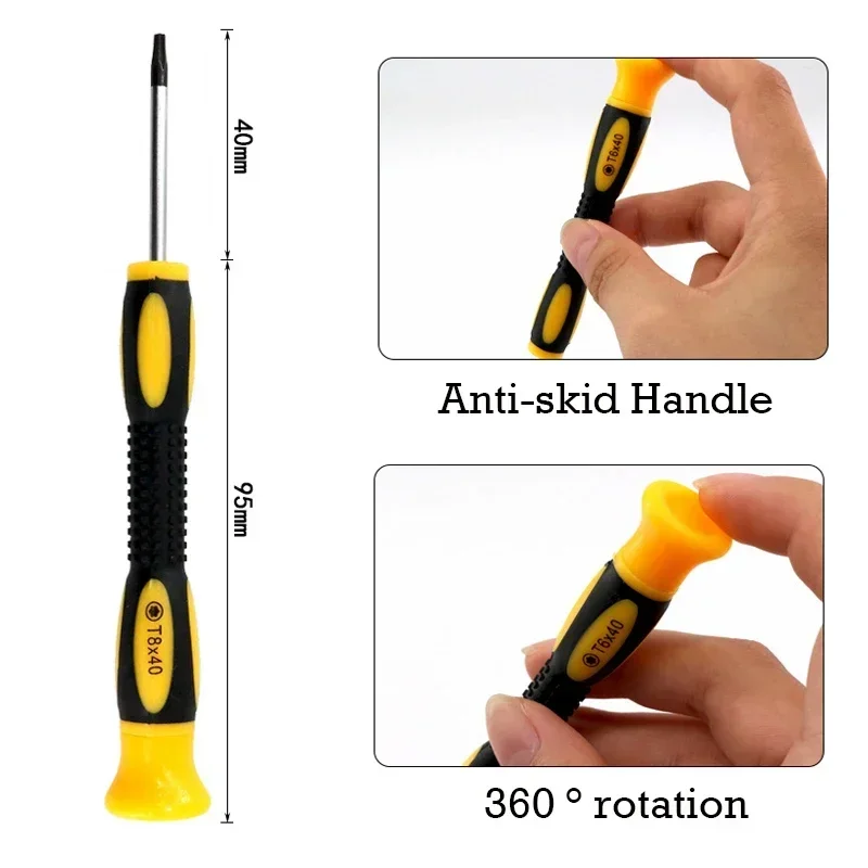 1/7pcs Torx Screwdriver Bit Set T3 T4 T5 T6 T7 T8 T10 Mini Hexagon Screwdriver Game Console Handle Disassembly Repair Tools