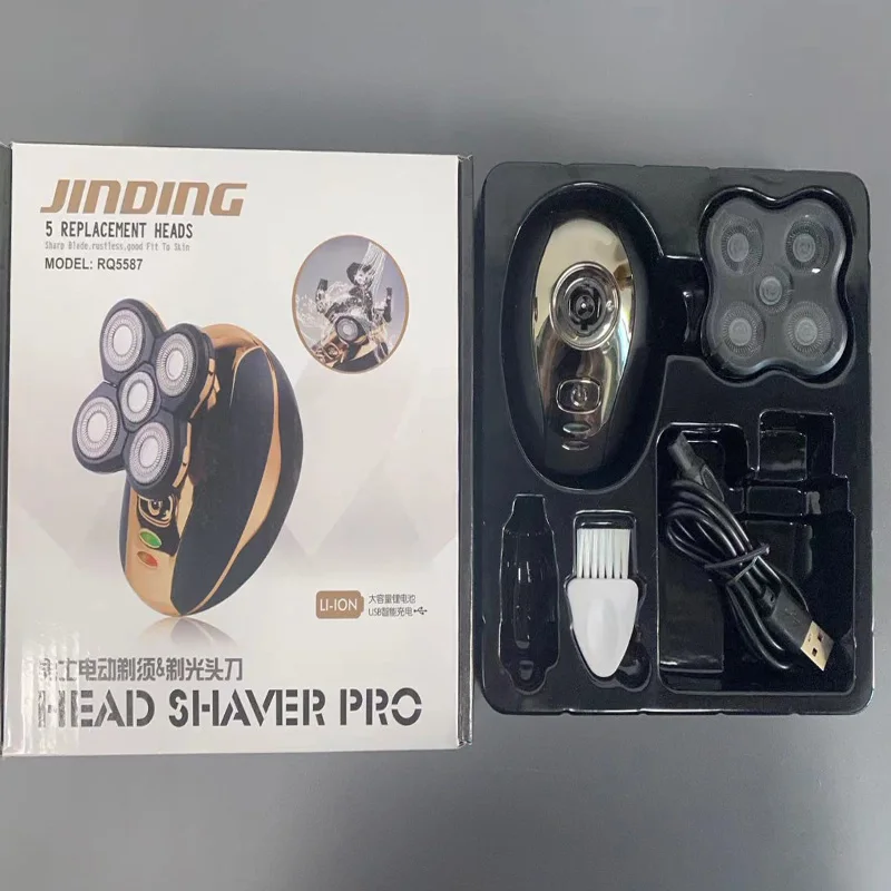 2024Newรุ่นกันน้ํามีดโกนBeard ClipperผมTrimmer Face 5 หัวเครื่องโกนหนวดไฟฟ้ามีดโกนชาร์จชาย
