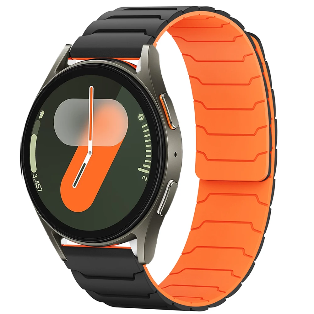 Bracelet magnétique en Silicone, 22mm 20mm, pour Samsung Galaxy Watch 7 6 5 4 3, pour Huawei Watch GT5/4/3Pro 46mm Ultimate Correa