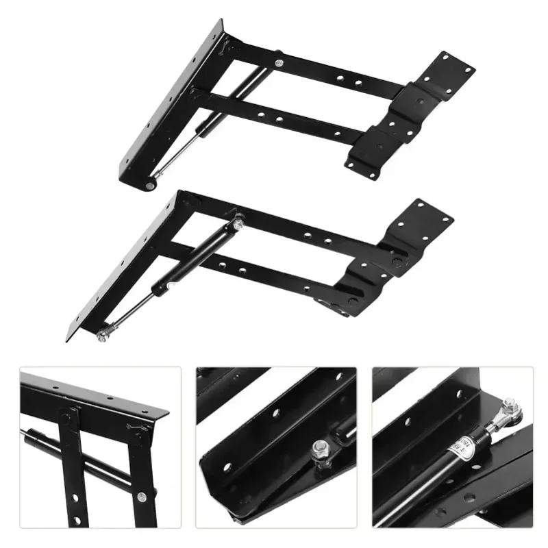 2PCS กาแฟตาราง Multi-Functional Desktop พับ Lifter Hydraulic Air สนับสนุนยก Rod พับเฟอร์นิเจอร์ฮาร์ดแวร์