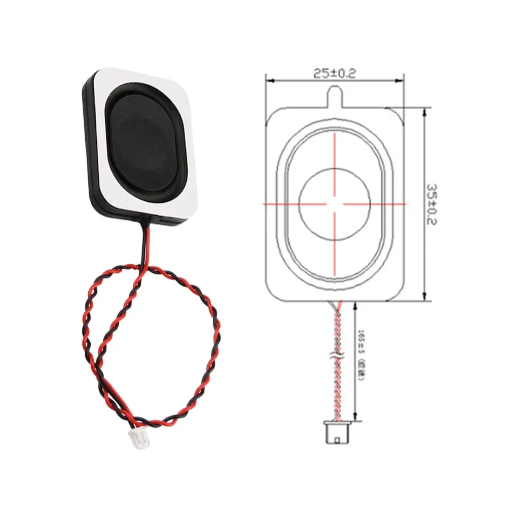 1pcs Waterproof 3525 Plastic Internal Magnetic Cavity Horn Computer Speaker 2535 8 Ohm/4 Ohm 2W 3W Full Range BOX Speaker