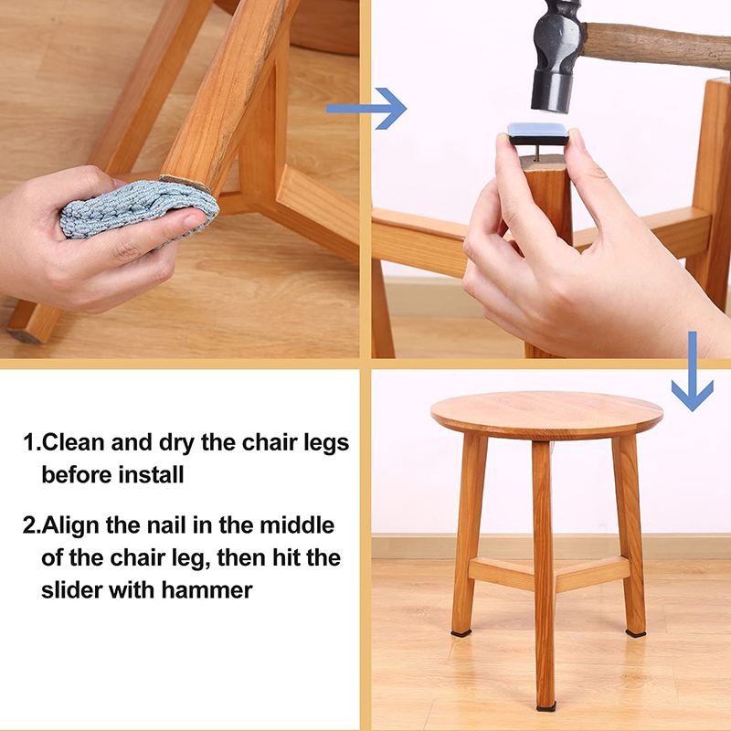 20 Chiếc Móng Trên Nội Thất Lướt Nhẹ Miếng Lót Thất Gia Thanh Trượt Ghế Chân Movers Tầng Bảo Vệ Tấm Lót Đồ Phụ Kiện