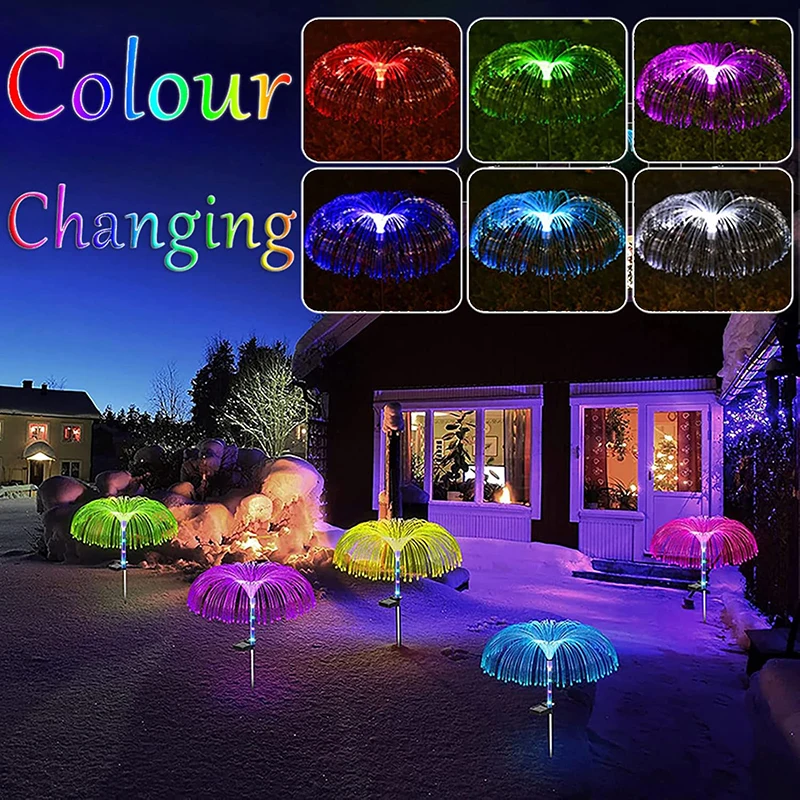 LED ソーラークラゲガーデンライト屋外防水庭バルコニー経路芝生ウェディングパーティーの装飾太陽光発電花ランプ