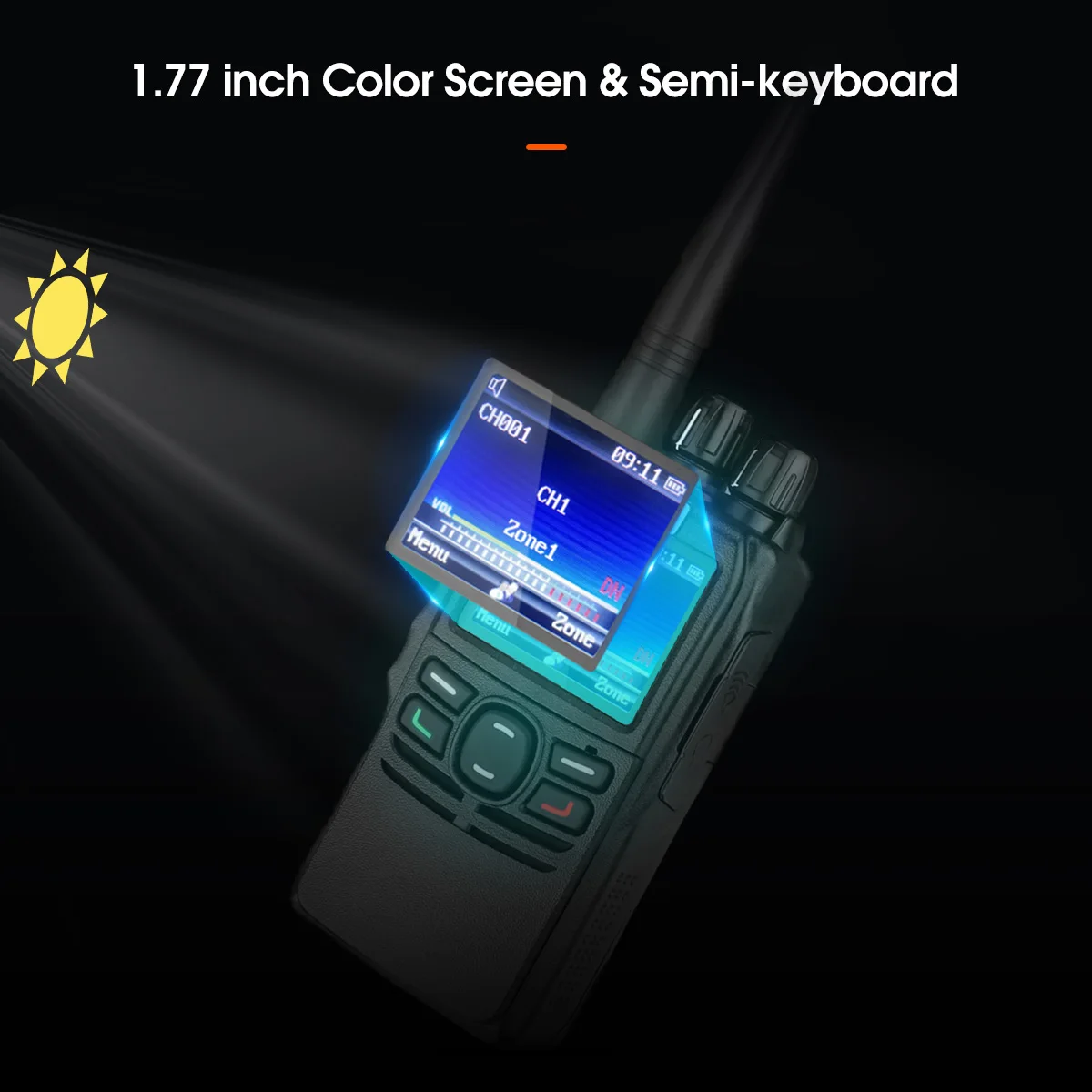 Retevis RB22 DMR Digital Walkie Talkie 5W Long Range Ham Zwei-Wege-Radio mit analoger SMS 4000CH