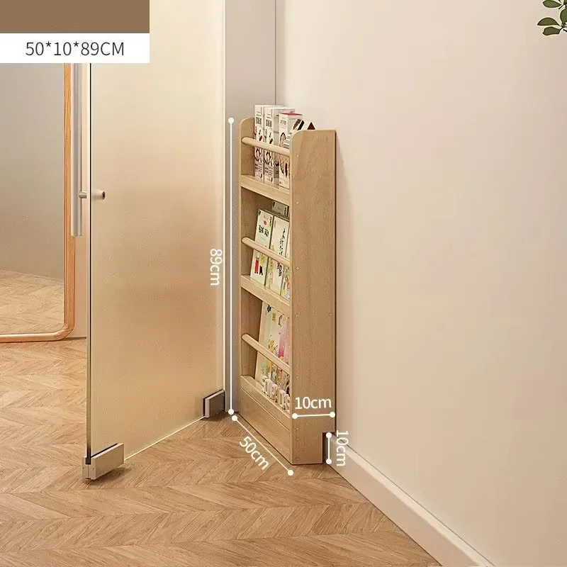 Solid Wood Bookshelf for Kids – Multi-Tier Reading Bookcase with Storage, Wall-Mounted or Freestanding, Nursery/Study Organizer
