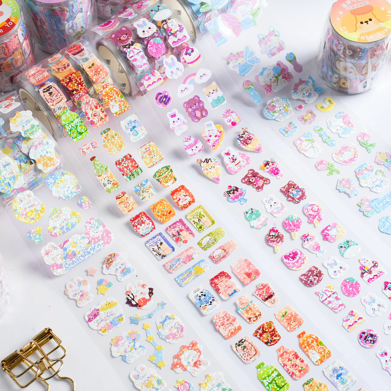 Etori Life 1 ロール/ボックス Instagram かわいい漫画動物 Guka テープ学生 DIY 文具装飾ステッカースクラップブック