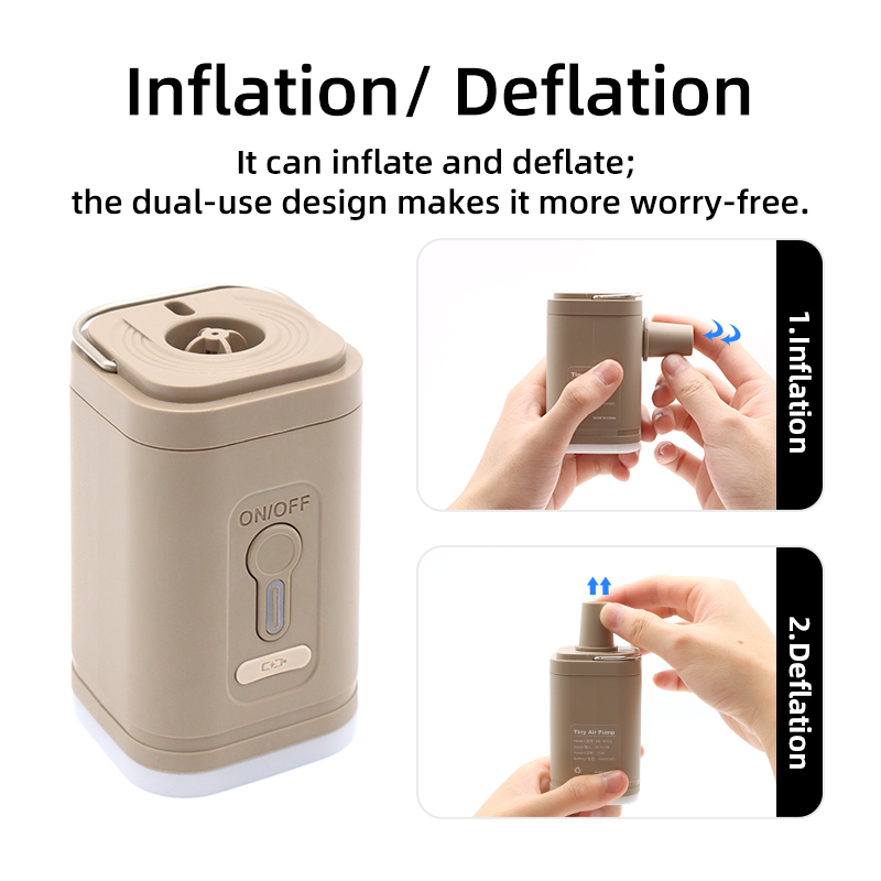 PACOONE Outdoor Inflation Pump Wireless Mini Portable Air Compressor Air Cushion Sleeping Pad Bed Air Pump