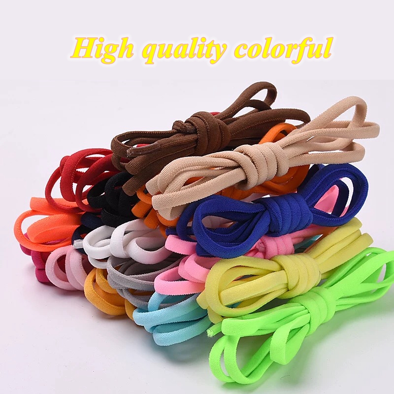 Lacci elastici Scarpe da ginnastica Opzioni colorate Nessuna cravatta Lacci per scarpe sportive Lacci rotondi senza lacci Accessori per scarpe per bambini e adulti