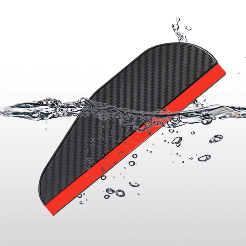 Universal Car Rearview Mirror Eyebrow Rain Cover Black Transparent Auto Parts Rearview Mirror Protector Rain Cover 1/2Pcs