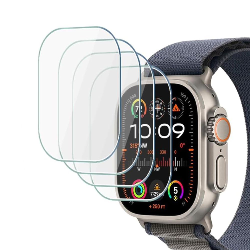 Protetor de tela para apple watch ultra 2 49mm, acessórios anti-arranhões, vidro temperado à prova d'água, filme completo hd iwatch ultra 49 mm