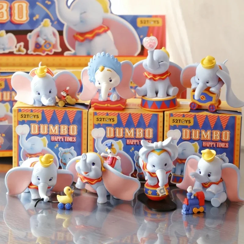 Original Dumbo Happy Time Series Blind Box Animation Anime Figure Modle Kawaii Decoration Figurine Day Gift Collection Toys