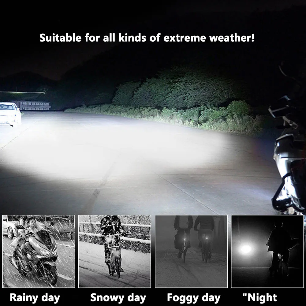 Motocyklowe światło punktowe LED, dwukolorowe światła mijania/drogowe, lampy przeciwmgielne do samochodów, ciężarówek, SUV-ów, UTV, 12V 24V, mini reflektor z soczewką, światło do jazdy.